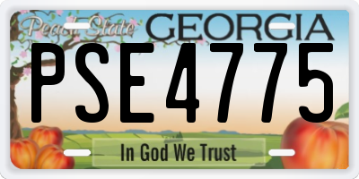 GA license plate PSE4775