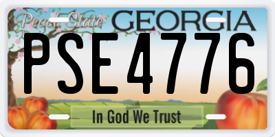 GA license plate PSE4776
