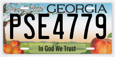 GA license plate PSE4779