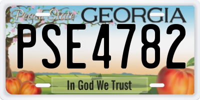 GA license plate PSE4782