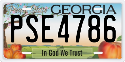 GA license plate PSE4786