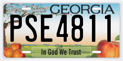 GA license plate PSE4811