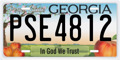 GA license plate PSE4812