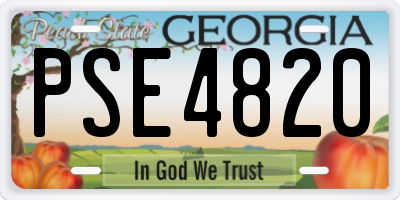 GA license plate PSE4820