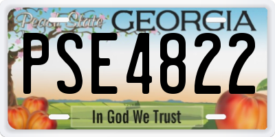 GA license plate PSE4822