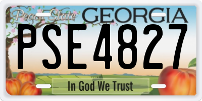 GA license plate PSE4827
