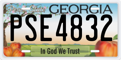 GA license plate PSE4832