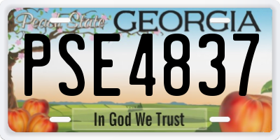GA license plate PSE4837