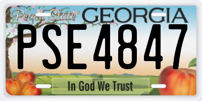 GA license plate PSE4847