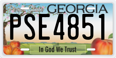 GA license plate PSE4851