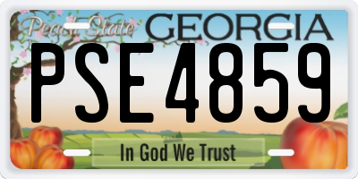 GA license plate PSE4859
