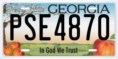 GA license plate PSE4870
