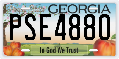 GA license plate PSE4880