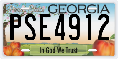 GA license plate PSE4912