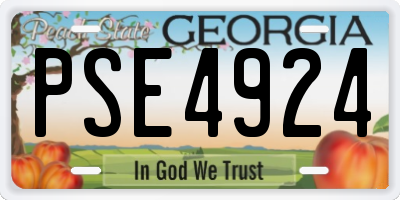 GA license plate PSE4924