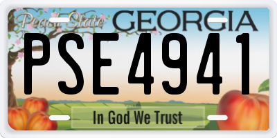 GA license plate PSE4941