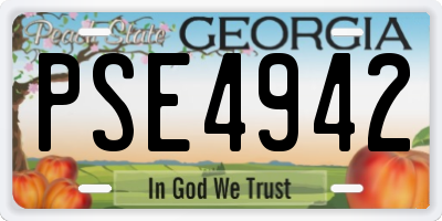 GA license plate PSE4942