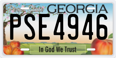 GA license plate PSE4946