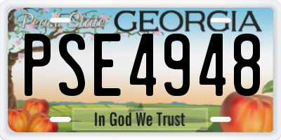 GA license plate PSE4948