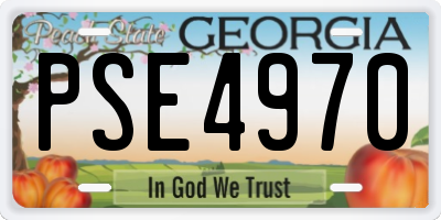 GA license plate PSE4970