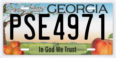 GA license plate PSE4971
