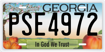 GA license plate PSE4972