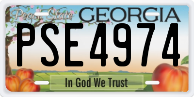 GA license plate PSE4974