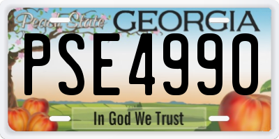 GA license plate PSE4990