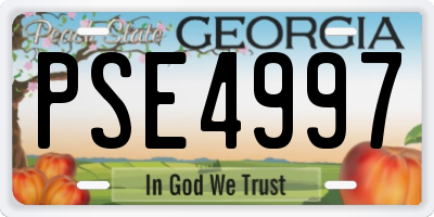 GA license plate PSE4997