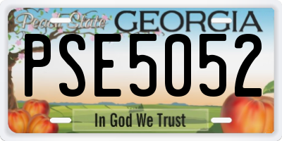 GA license plate PSE5052