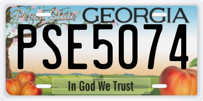 GA license plate PSE5074