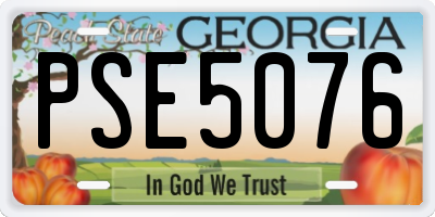 GA license plate PSE5076