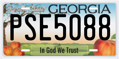 GA license plate PSE5088