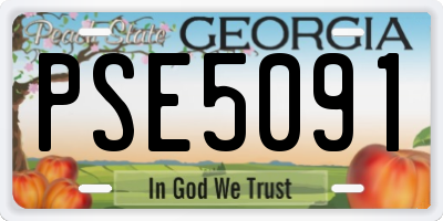 GA license plate PSE5091