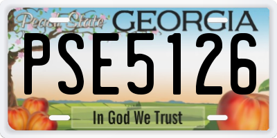 GA license plate PSE5126