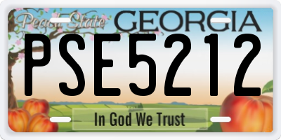 GA license plate PSE5212
