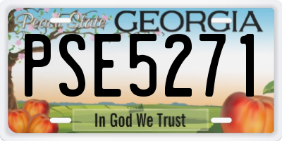 GA license plate PSE5271