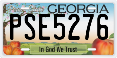 GA license plate PSE5276