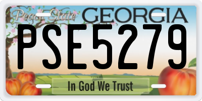 GA license plate PSE5279