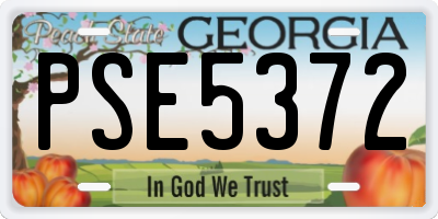 GA license plate PSE5372
