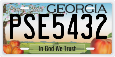 GA license plate PSE5432