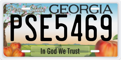 GA license plate PSE5469