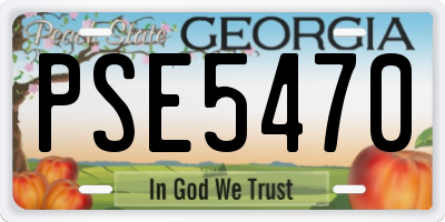 GA license plate PSE5470