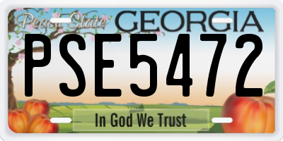 GA license plate PSE5472
