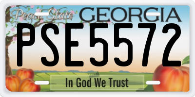 GA license plate PSE5572