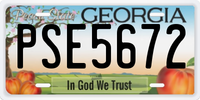 GA license plate PSE5672