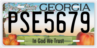 GA license plate PSE5679