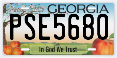 GA license plate PSE5680