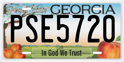 GA license plate PSE5720