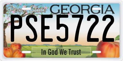 GA license plate PSE5722